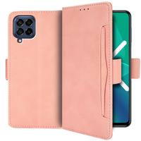 Футляр з клапаном для Samsung Galaxy M53 5G, Card Slot, рожевий