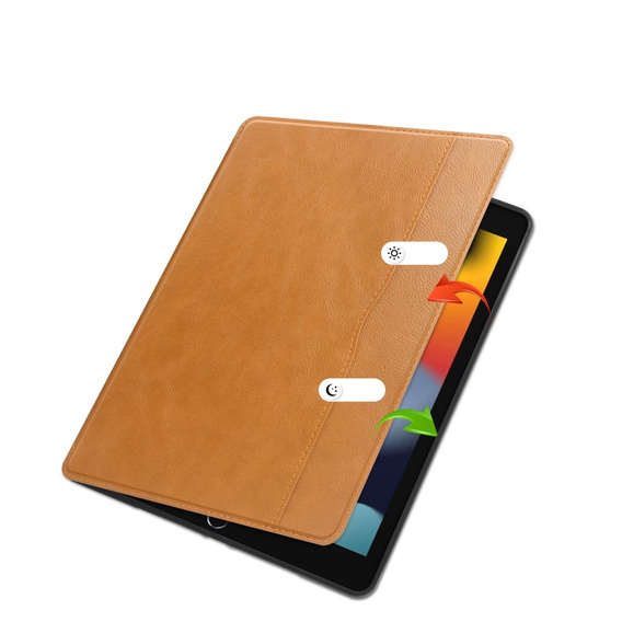 Чехол для iPad 10.2 2021 / 2020 / 2019, Business Card and Pen Slot, коричневый