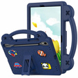 Детский чехол для Samsung Galaxy Tab S9 FE / S10 FE, Cute Patterns, с подставкой, тёмно-синий