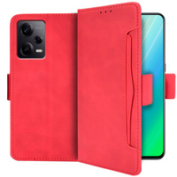 Откидной чехол для Xiaomi Redmi Note 12 5G / POCO X5 5G, Card Slot, красный