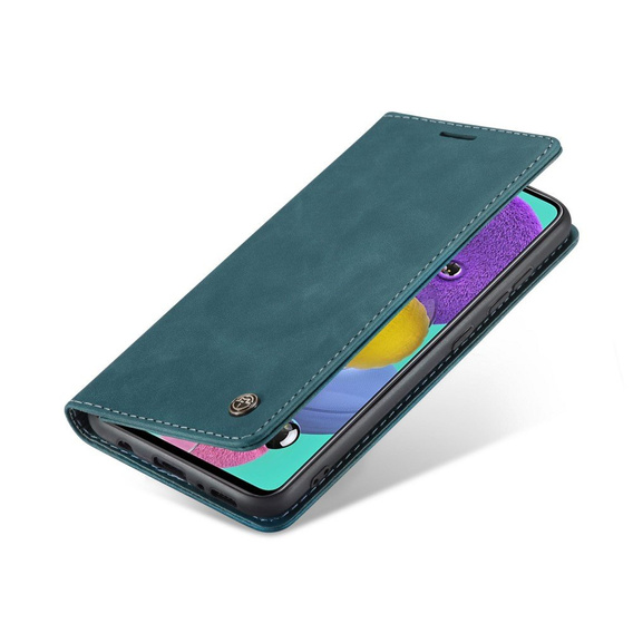 Чехол CASEME для Samsung Galaxy A51, Leather Wallet Case, зелёный