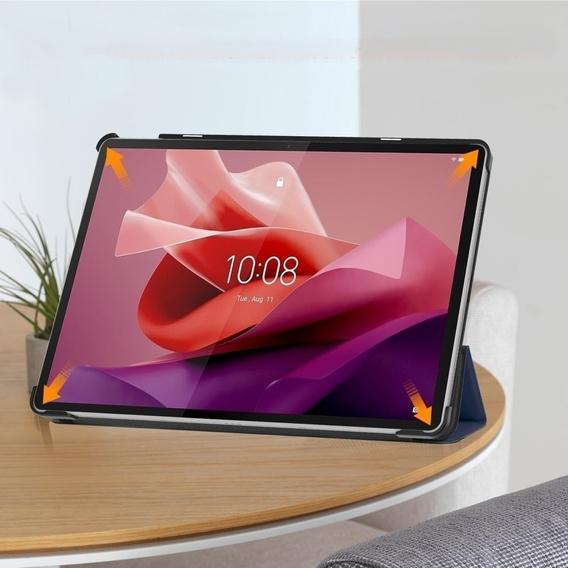 Чохол для Lenovo Tab P12, трисекційний з місцем для стилуса, темно-синій