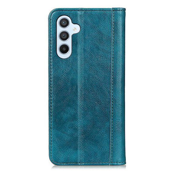 Чехол до Samsung Galaxy A35 5G, Wallet Litchi Leather, зелёный