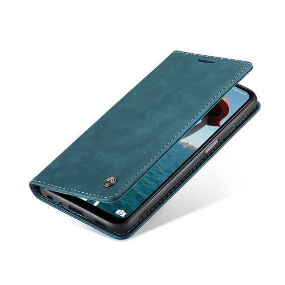 Чехол CASEME для Samsung Galaxy A12 / M12 / A12 2021, Leather Wallet Case, синий