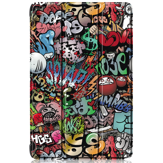 Чехол до Samsung Galaxy Tab S9, Smartcase Hybrid Pen Slot, graffiti