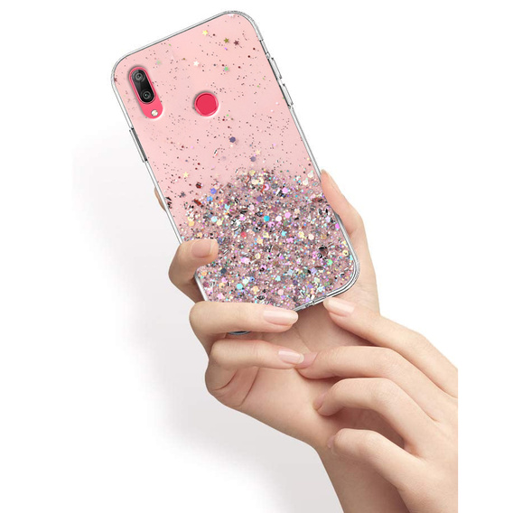 Чoхол до Huawei Y7 2019, Glittery, рожевий