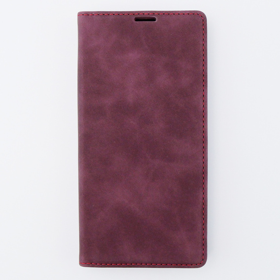 Чохол для iPhone 15 Pro Max, ERBORD Vintage, гаманець з клапаном, червоний