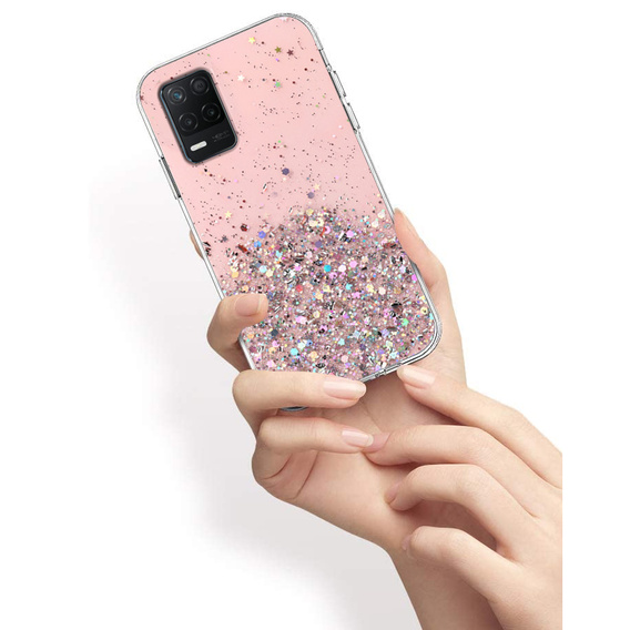 Чoхол до Realme 8 5G, Glittery, рожевий