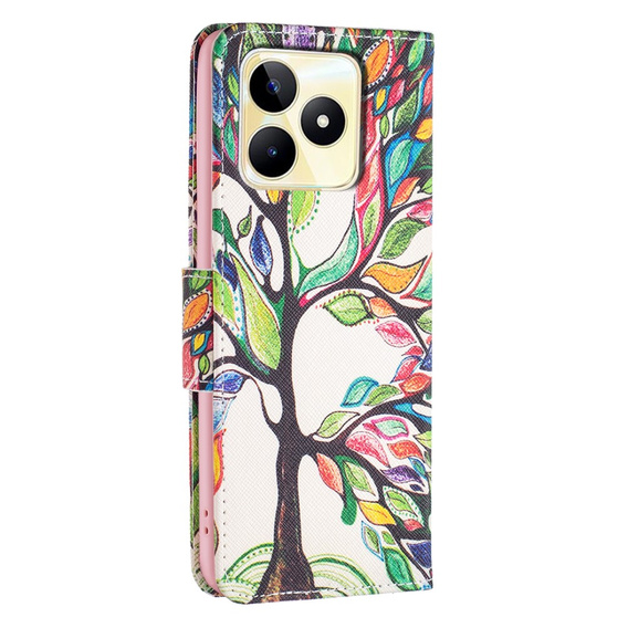 Чохол-книжка для Realme C53 4G, Wallet, tree of life, білий