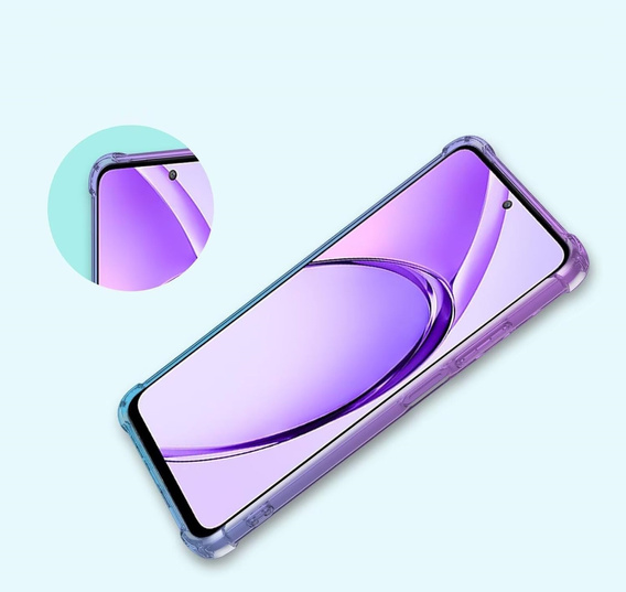 Чохол для Oppo A40 / Oppo A40m, Gradient Dropproof, Фіолетовий / синій