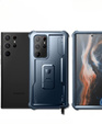 Бронированный чехол для Samsung Galaxy S22 Ultra, Dexnor Full Body, темно-синий
