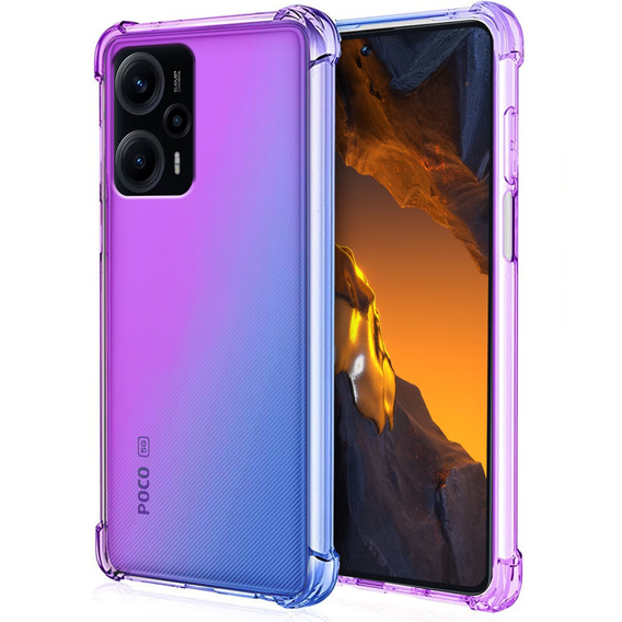 Чохол для Xiaomi Poco F5, Gradient Dropproof, Фіолетовий / синій