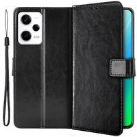 Откидной чехол для Xiaomi Redmi Note 12 5G / POCO X5 5G, Crazy Horse Wallet, чёрный