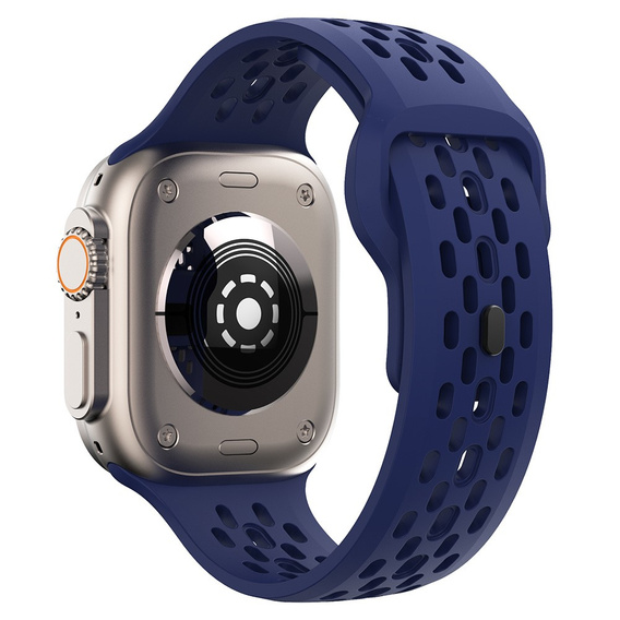 Силиконовый ремешок для Apple Watch 1/2/3/4/5/6/7/8/SE/ULTRA 42/44/45/49MM, темно-синий