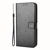 Футляр з клапаном для Xiaomi Poco X6 5G, Crazy Horse Wallet, чорний