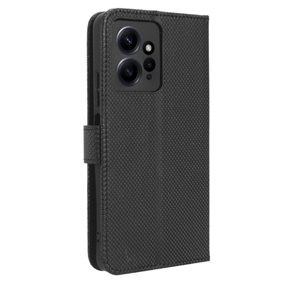 Откидной чехол для Xiaomi Redmi Note 12 4G, Wallet Smart Magnet, чёрный