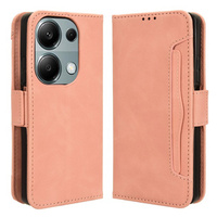 Откидной чехол для Xiaomi Redmi Note 13 Pro 4G, Card Slot, розовый