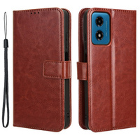 Откидной чехол для Motorola Moto G24 / G24 Power / G04, Crazy Horse Wallet, коричневый