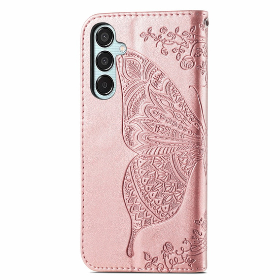 Чохол-книжка для Samsung Galaxy M15 5G, Butterfly, рожевий rose gold