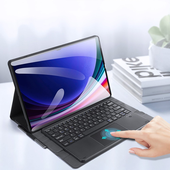 Чехол + клавиатура Samsung Galaxy Tab S10 Ultra, Dux Ducis TouchPad Leather Pen Slot, чёрный