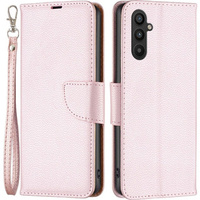 Откидной чехол для Samsung Galaxy A34 5G, Wallet Litchi Magnet, розовый rose gold