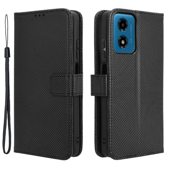 Откидной чехол для Motorola Moto G24 / G24 Power / G04, Wallet Smart Magnet, чёрный