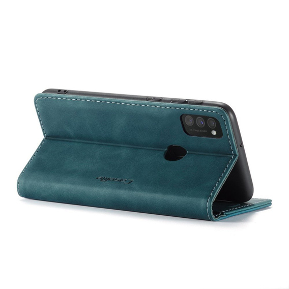 Чехол CASEME для Samsung Galaxy M21, Leather Wallet Case, синий