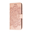 Откидной чехол для Xiaomi Redmi Note 9s/ 9 Pro, Mandala Flower, розовый rose gold