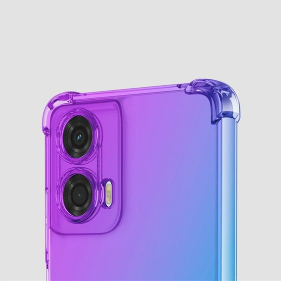 Чехол для Motorola Moto G85, Gradient Dropproof, Фиолетовый / синий