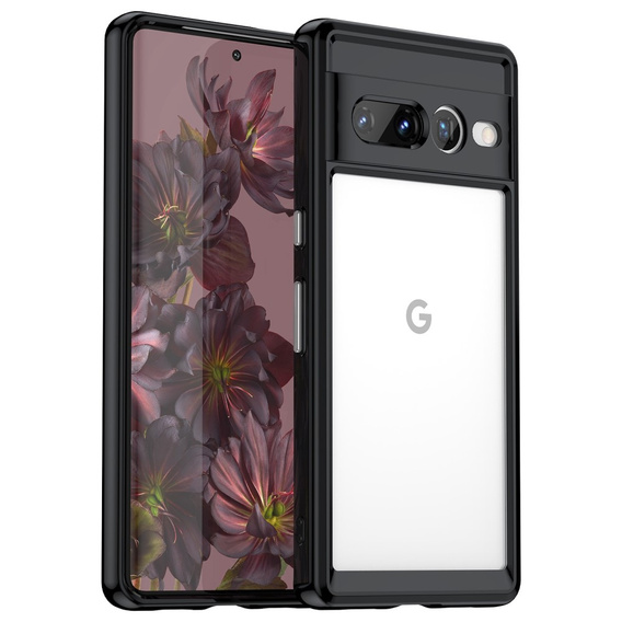 Чехол для Google Pixel 7 Pro 5G, Fusion Hybrid, с защитой камеры, прозрачный / черный