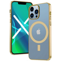 Чехол до iPhone 13 Pro Max, ERBORD Hybrid MagSafe Case, золотой