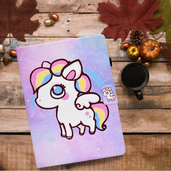 Чохол для Samsung Galaxy Tab A7 Lite, з клапаном, colorful horse