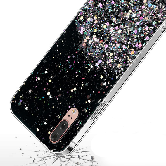 Чехол до Huawei P20, Glittery, чёрный