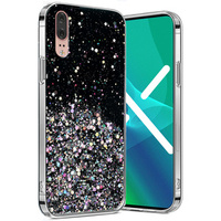 Чехол до Huawei P20, Glittery, чёрный