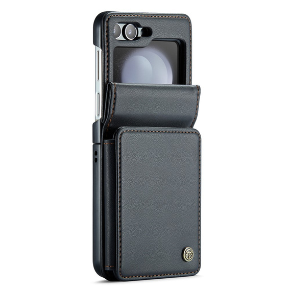 CASE фліп-чохол для Samsung Galaxy Z Flip5 5G, Litchi Wallet, чорний