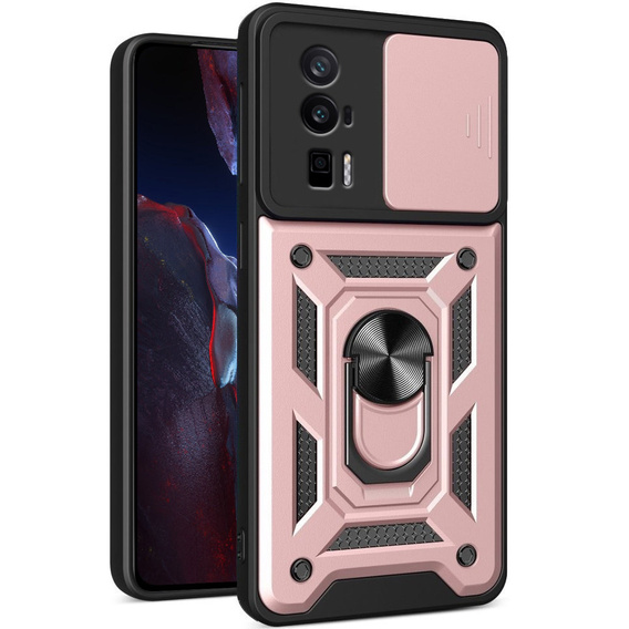 Чохол NOX Camera Slide Xiaomi Poco F5 Pro, CamShield Slide, рожевий rose gold