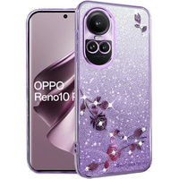 Чехол Rhinestone для Oppo Reno 10 / 10 Pro, фиолетовый