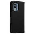 Откидной чехол для Nokia X30 5G, Wallet Litchi Magnet Case, чёрный