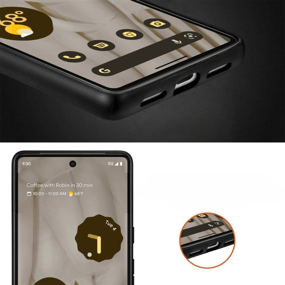 Чoхол до Google Pixel 7A, Leather Hybrid MagSafe, чорний