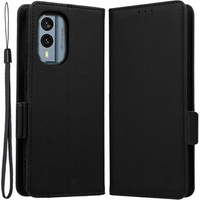 Откидной чехол для Nokia X30 5G, Wallet Litchi Magnet Case, чёрный