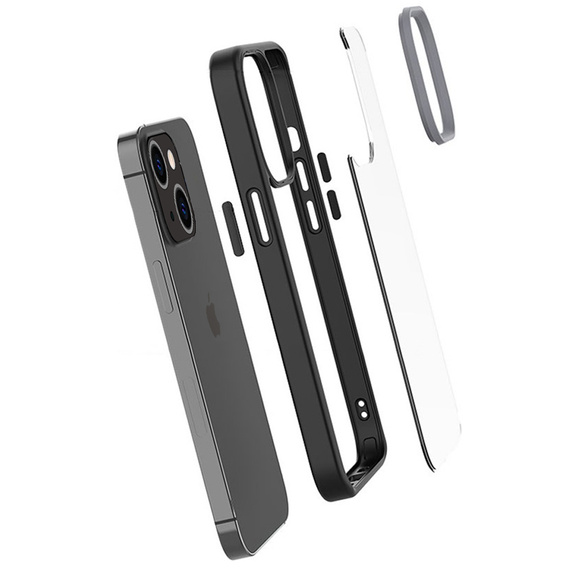 Чехол до iPhone 13, ERBORD Hybrid Case, чёрный