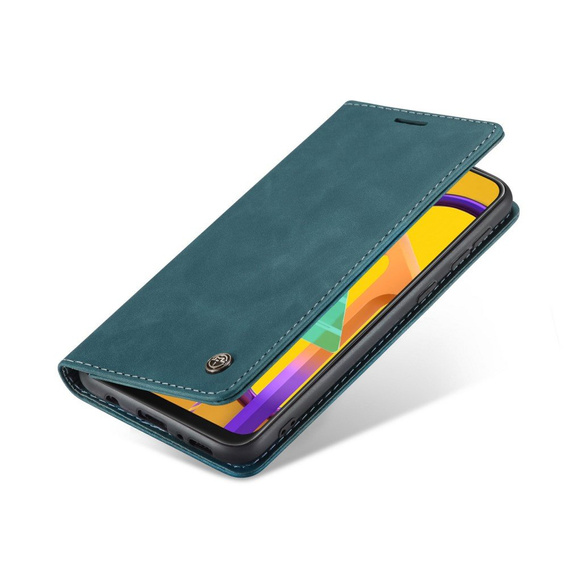 Чехол CASEME для Samsung Galaxy M21, Leather Wallet Case, синий