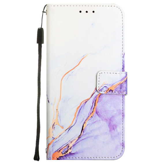 Откидной чехол для Xiaomi Redmi Note 13 Pro 4G, Wallet, Marble фиолетовый