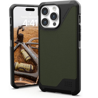 Чoхол Urban Armor Gear до iPhone 15 Pro Max, Metropolis LT MagSafe Kevlar, зелений