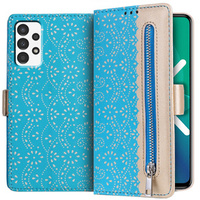 Чохол-кришка для Samsung Galaxy A53 5G, Wallet Pocket Zipper Lace, м'яти