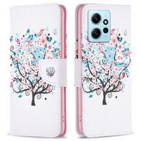 Чохол-книжка для Xiaomi Redmi Note 12 4G, Wallet, colorful tree , білий