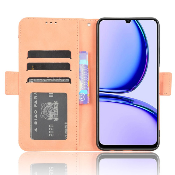 Откидной чехол для Realme Note 50, Card Slot, розовый