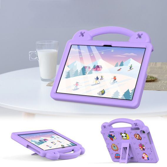 Дитячий чохол для планшета Lenovo Tab M10 10.1 Gen 3 TB-328FU/TB-328XU, Cute Patterns, з підставкою, фіолетовий