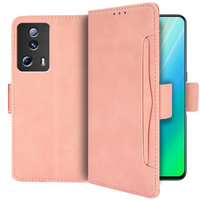 Футляр з клапаном для Xiaomi 13 Lite, Card Slot, рожевий