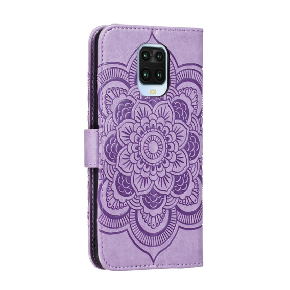 Откидной чехол для Xiaomi Redmi Note 9s/ 9 Pro, Mandala Flower, фиолетовый